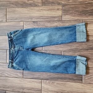 CONTEXT DENIM CUFFED CAPRI SIZE 2